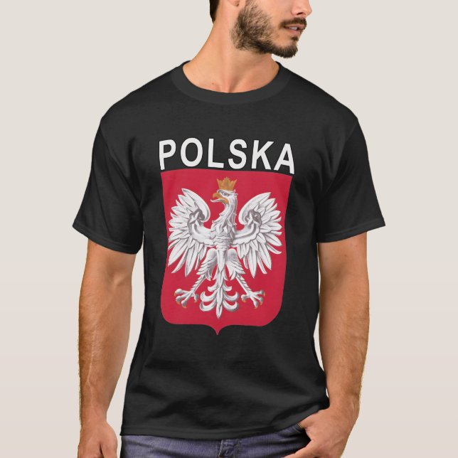 Polska Eagle Emblem Polen T Shirt (Framsida)