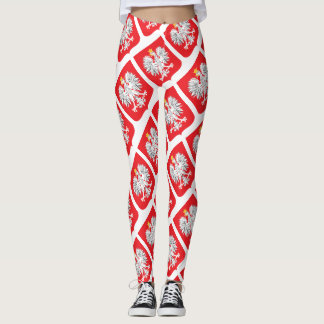 Polska Eagle Flagga Leggings