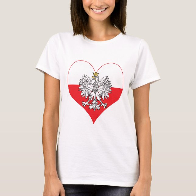 Polska Eagle Heart T-shirt (Framsida)
