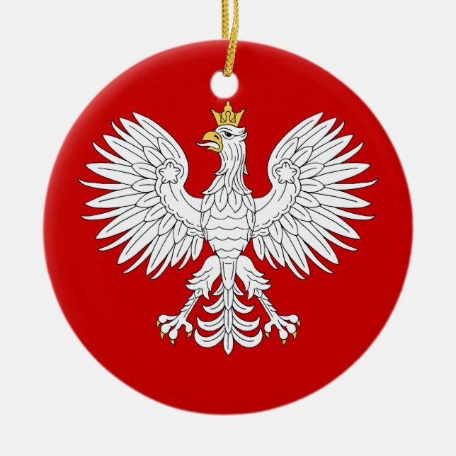 Polska Eagle Julgransprydnad Keramik (Framsidan)