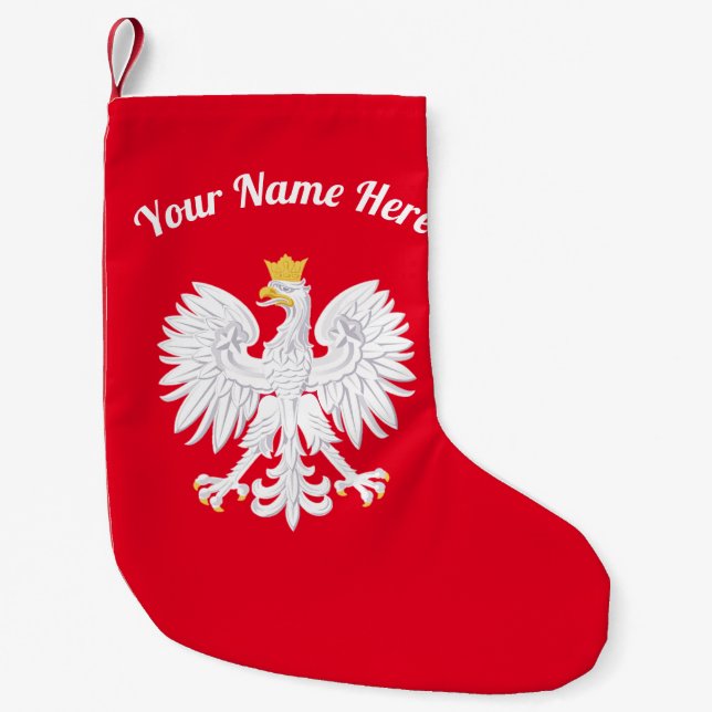 Polska Eagle-julklapp Liten Julstrumpa (Framsidan)