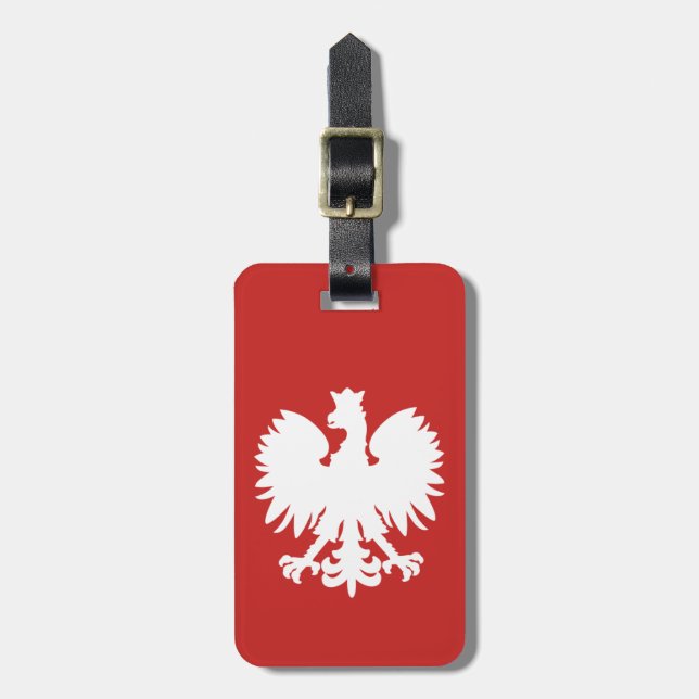 Polska Eagle Luggage Tag Bagagebricka (Vertikal Framsida)