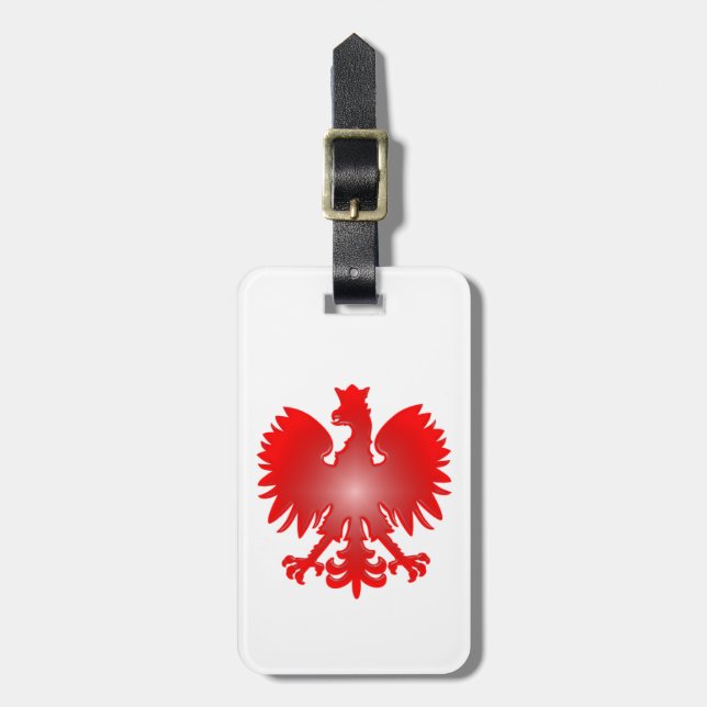 Polska Eagle Luggage Tag Bagagebricka (Vertikal Framsida)