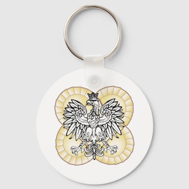 Polska Eagle Pierogi Keychain Nyckelring (Framsida)