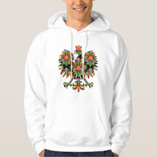 Polska Eagle Poland Wycinanki Emblem, polsk folkgr Hoodie