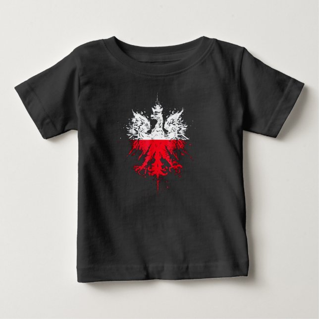 Polska Eagle Polska Pridet Polska Flagga Polska T Shirt (Framsida)