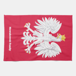 Polska Eagle 🦅 Polski Poland Red Vapensköld Kökshandduk