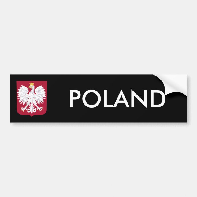 Polska Eagle Red Shield Bildekal (Framsidan)