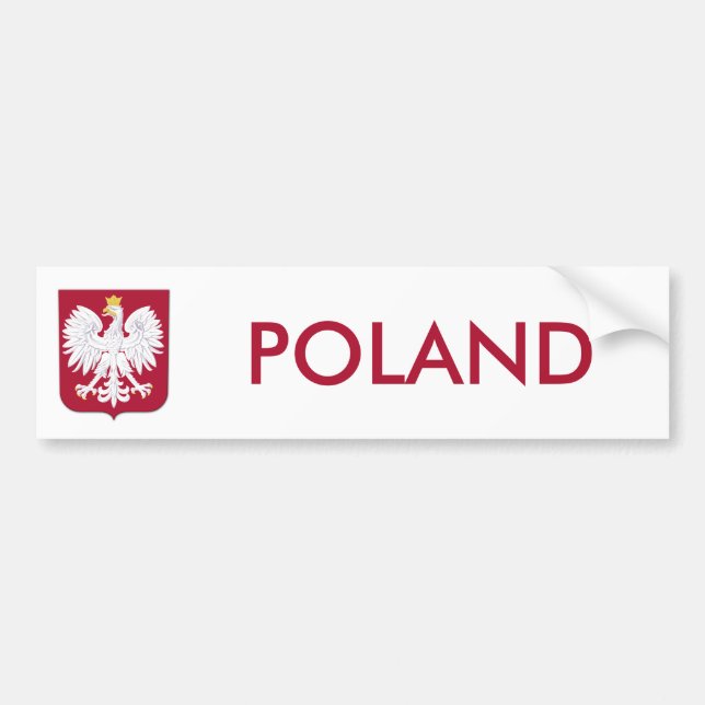 Polska Eagle Red Shield Bildekal (Framsidan)