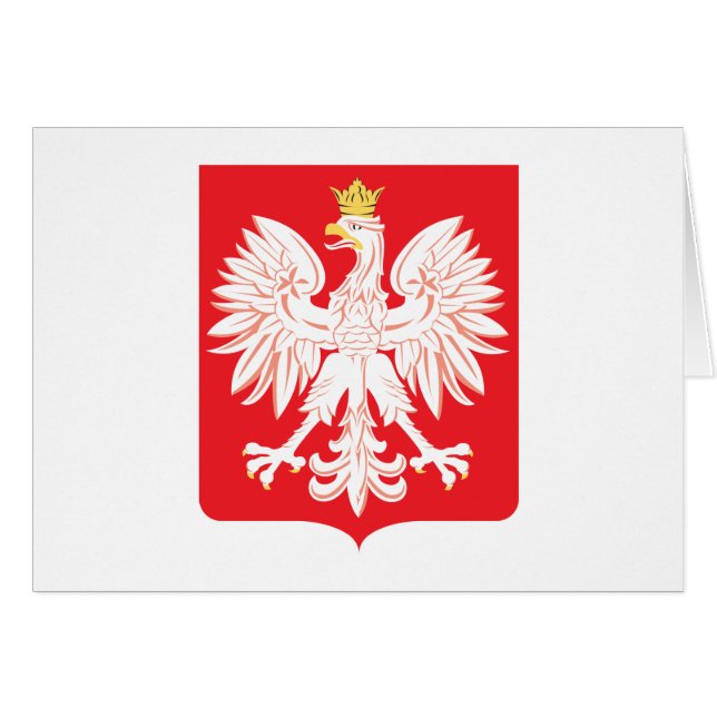 Polska Eagle Red Shield Hälsningskort (Framsidan Horizontal)
