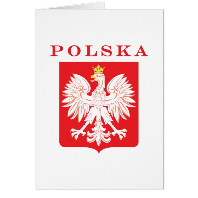 Polska Eagle Red Shield Hälsningskort (Framsidan)