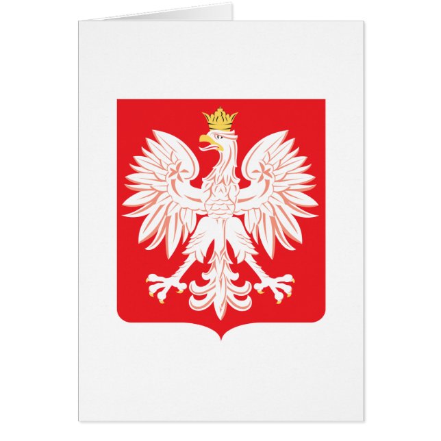 Polska Eagle Red Shield Hälsningskort (Framsidan)