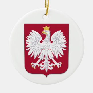 Polska Eagle Red Shield Julgransprydnad Keramik