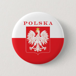 Polska Eagle Red Shield Knapp