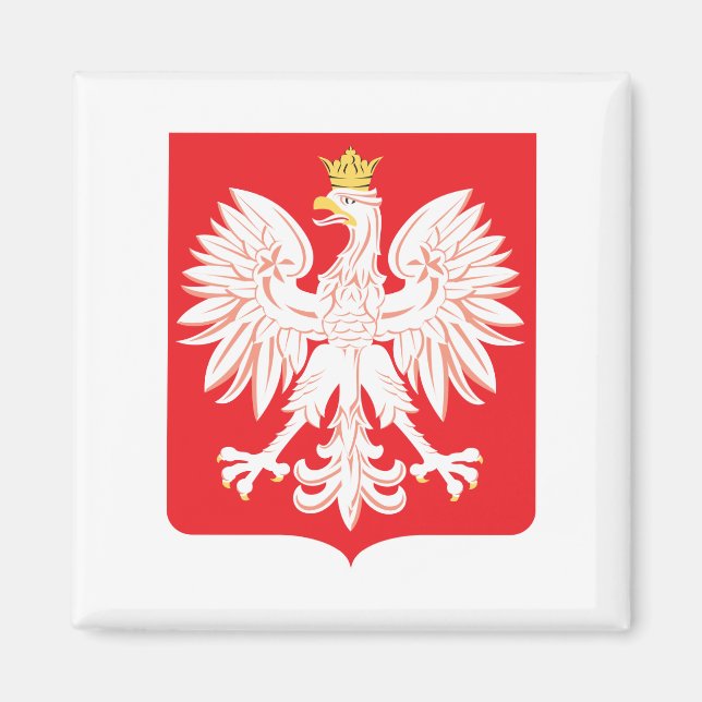 Polska Eagle Red Shield Magnet (Framsidan)