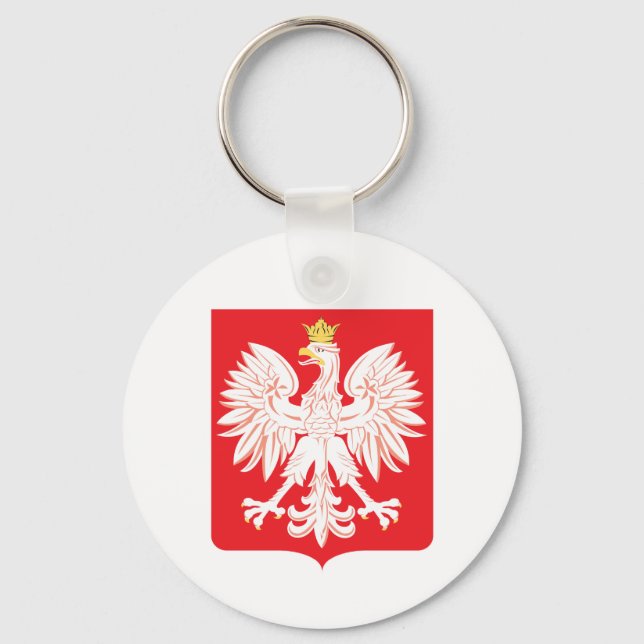 Polska Eagle Red Shield Nyckelring (Framsida)