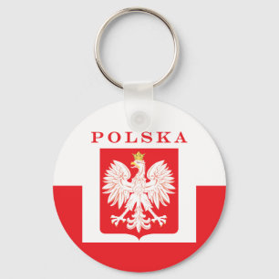 Polska Eagle Red Shield Nyckelring
