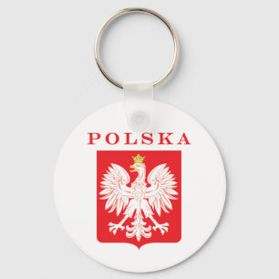 Polska Eagle Red Shield Nyckelring