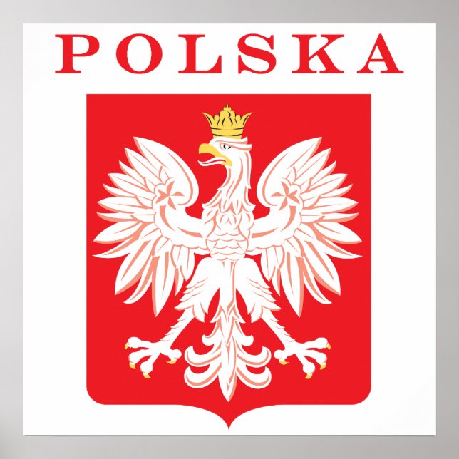 Polska Eagle Red Shield Poster (Framsidan)