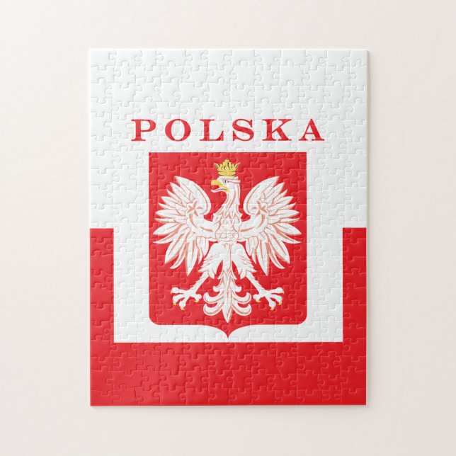 Polska Eagle Red Shield Pussel (Vertikal)