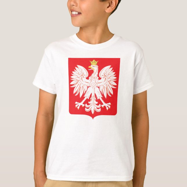 Polska Eagle Red Shield T-shirt (Framsida)