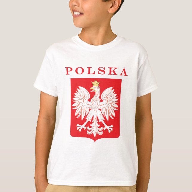 Polska Eagle Red Shield T-shirt (Framsida)
