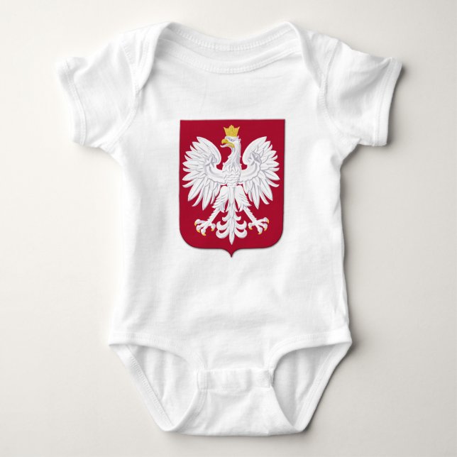 Polska Eagle Red Shield Tee Shirt (Framsida)