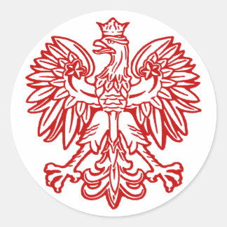 Polska Eagle Runt Klistermärke