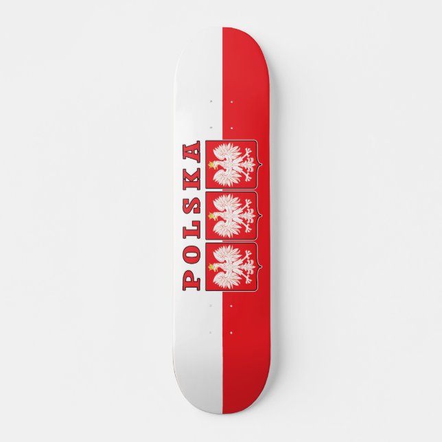 Polska Eagle Shields Mini Skateboard Bräda 18,5 Cm (Framsida)