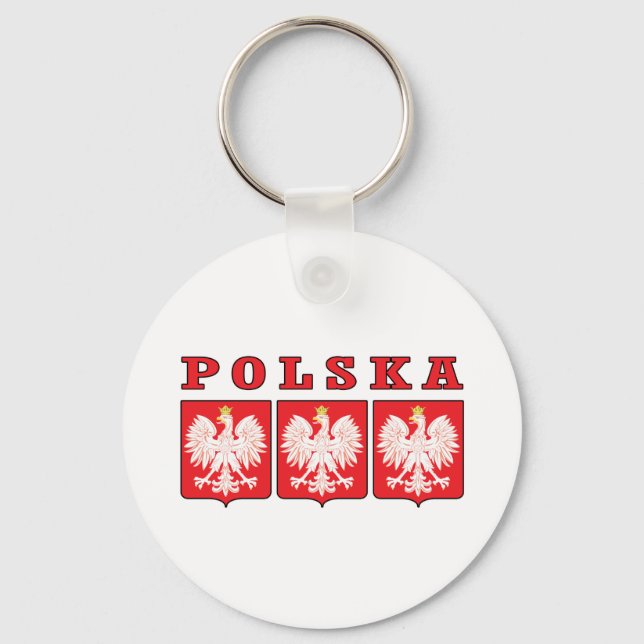 Polska Eagle Shields Nyckelring (Framsida)