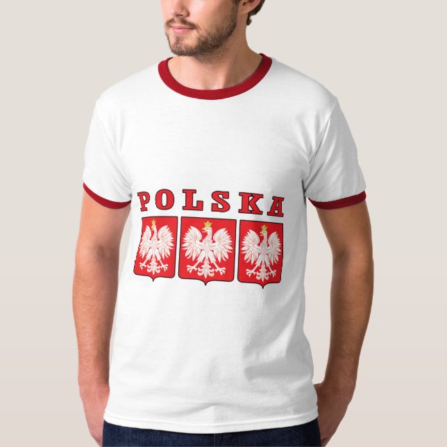 Polska Eagle Shields T-shirt (Framsida)
