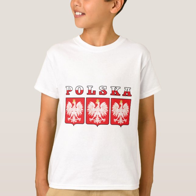 Polska Eagle Shields T-shirt (Framsida)