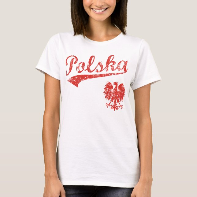 Polska Eagle Sport Stil T-shirt (Framsida)