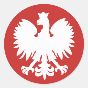 Polska Eagle Sticker Runt Klistermärke