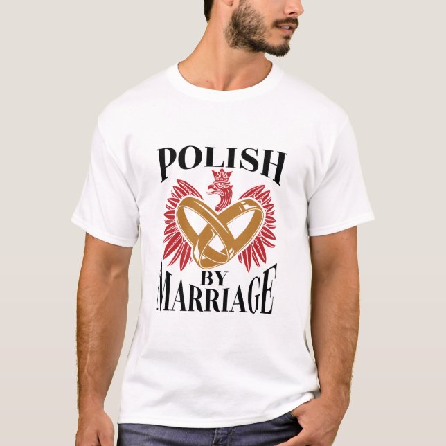 Polska efter Giftermål polsk fru Make T Shirt (Framsida)
