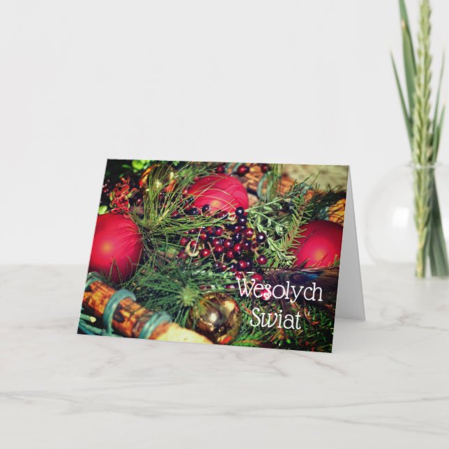 Polska Eleganten Hälsning Helgkort (Framsida)