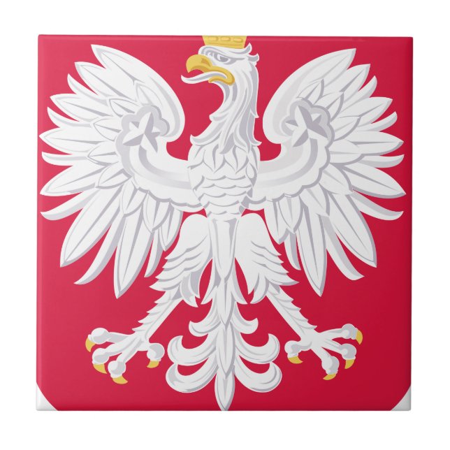Polska Emblem - Polen Shield - Polska Herb Polski Kakelplatta (Framsidan)