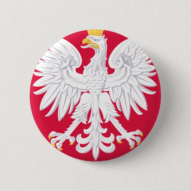 Polska Emblem - Polen Shield - Polska Herb Polski Knapp (Framsida)
