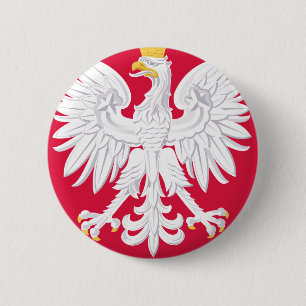 Polska Emblem - Polen Shield - Polska Herb Polski Knapp