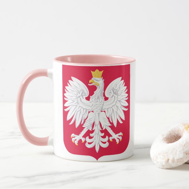 Polska Emblem - Polen Shield - Polska Herb Polski Mugg (Med munk)