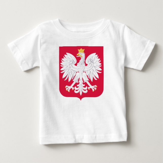 Polska Emblem - Polen Shield - Polska Herb Polski T Shirt (Framsida)