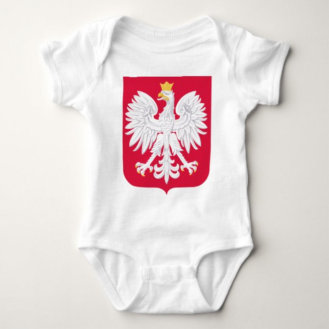 Polska Emblem - Polen Shield - Polska Herb Polski T Shirt (Framsida)