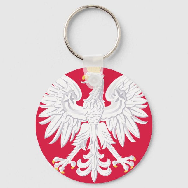 Polska Emblem - Polska Shield - Polska Herb Polski Nyckelring (Framsida)