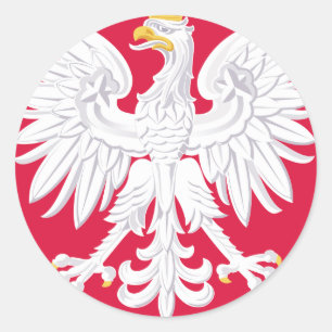 Polska Emblem - Polska Shield - Polska Herb Polski Runt Klistermärke