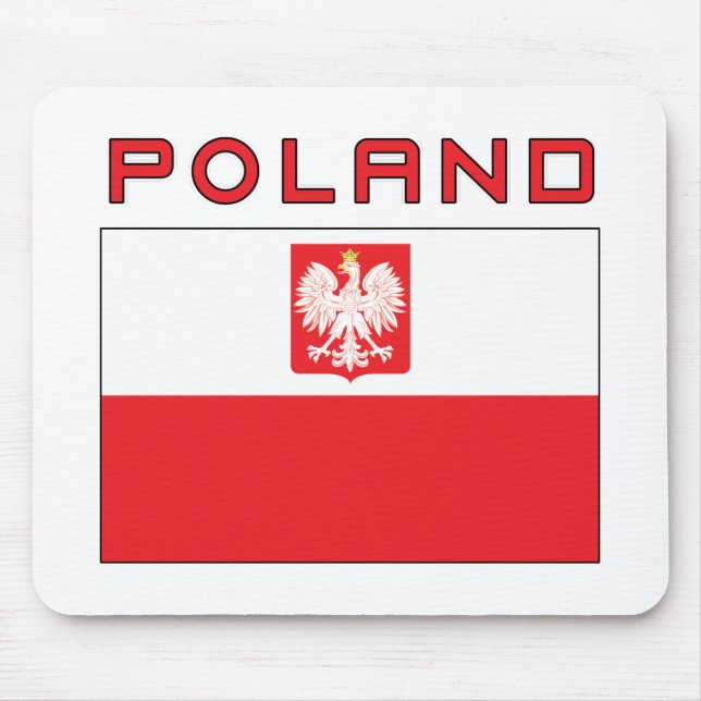 Polska Falcon Flagga med Polen Musmatta (Framsidan)