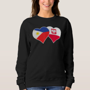 Polska Filipino Flagga Heart Kärlek Polen Filippin T Shirt