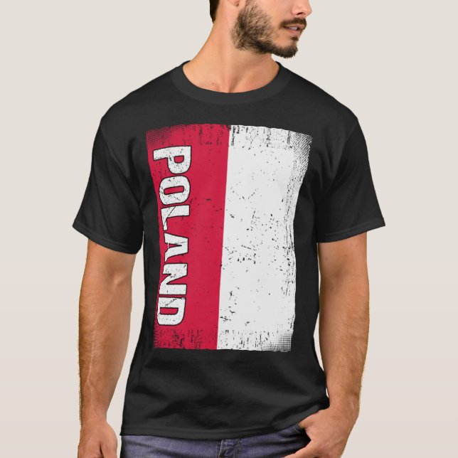 Polska Flagga 1 T Shirt (Framsida)