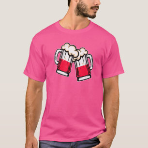 Polska Flagga Beer Mugg Coola polska Beer T Shirt