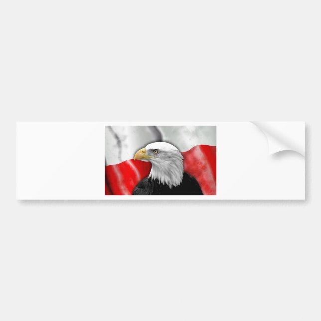 Polska Flagga Bildekal (Framsidan)