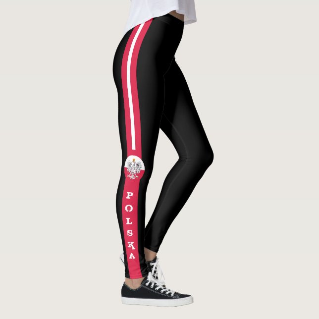 Polska Flagga Eagle och polska mode patrioter/spor Leggings (Höger)